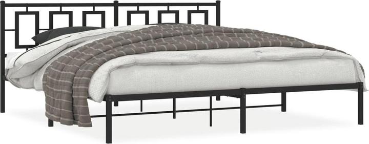 Immagine prodotto vidaXL Struttura letto con testiera Letto in metallo Letto singolo Nero 100x200cm (100 x 200 cm)