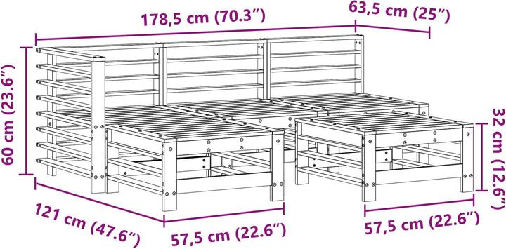 Produktbild vidaXL Gartenset