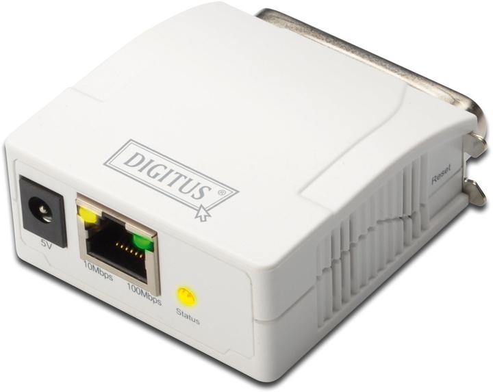 Image du produit Digitus Serveur d'impression Fast Ethernet 1xParallèle 1xRJ-45 avec bloc d'alimentation