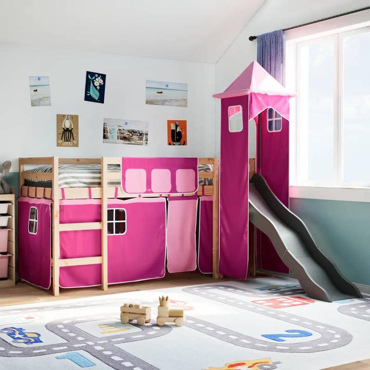 Actual product image vidaXL Children's loft bed with tower (90 x 200 cm)