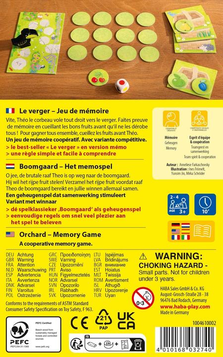 Produktbild Haba Le Verger - Jeu de Mémoire (Französisch)
