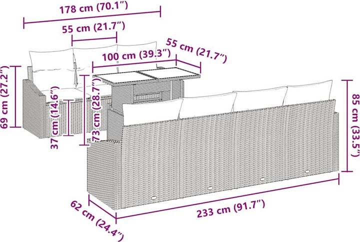Actual product image vidaXL Outdoor sofa set