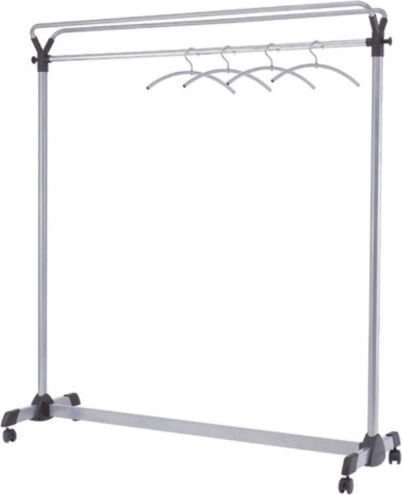 Produktbild Alba Garderobenständer Group3 161,3x171,9x54 cm (BxHxT) Stahl pulverbeschichtet silber/schwarz
