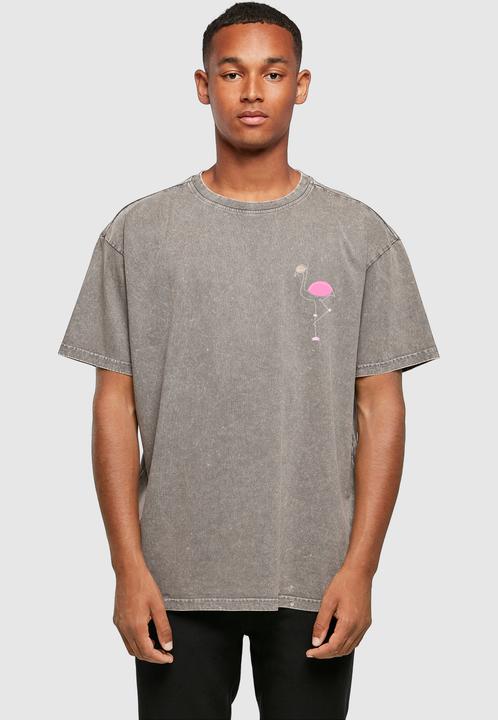 Produktbild Merchcode Flamingo Acid Washed Heavy Oversized Tee - 116899 (L)