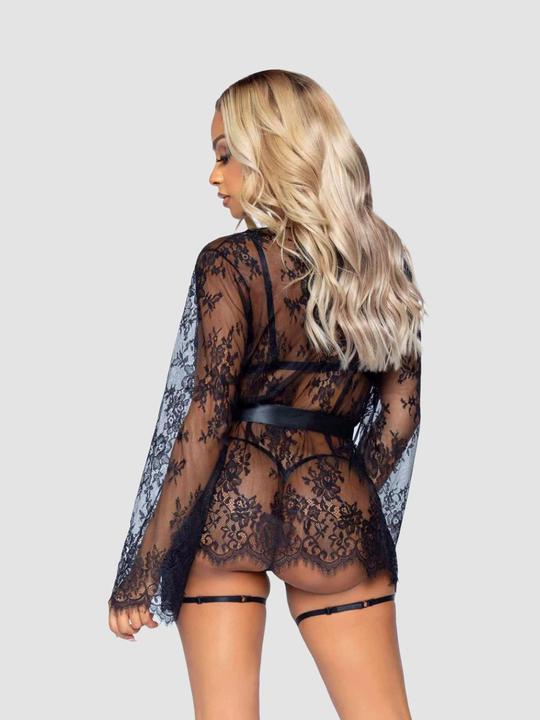 Image du produit Leg Avenue Set Body & Jacke All Romance Schwarz (M)