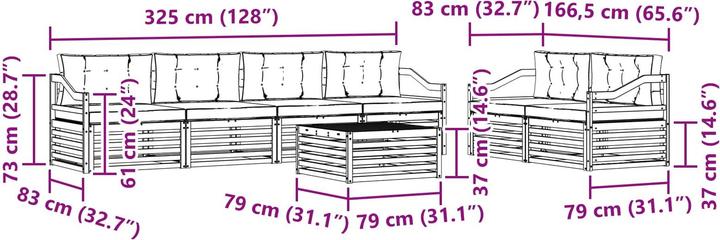 Produktbild vidaXL Outdoor-Sofa
