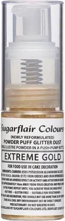 Nährwerte und Zutaten Sugarflair Glitzer-Staub Spray Extreme Gold 10 g (1 x)