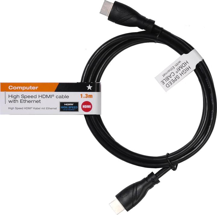 Actual product image Vivanco High Speed HDMI Cable with Ethernet, 1.3m