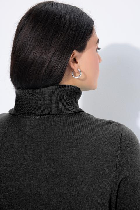 Produktbild Ulla Popken Rollkragenpullover, breite Rippbündchen, Langarm (46, 48)