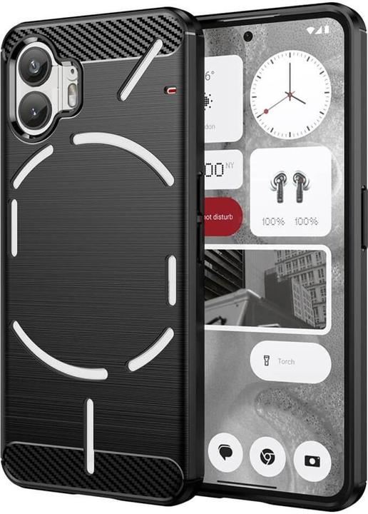 Immagine prodotto Cover-Discount Nothing Phone (2) - Custodia in metallo effetto carbonio nero (Nothing Phone (2))