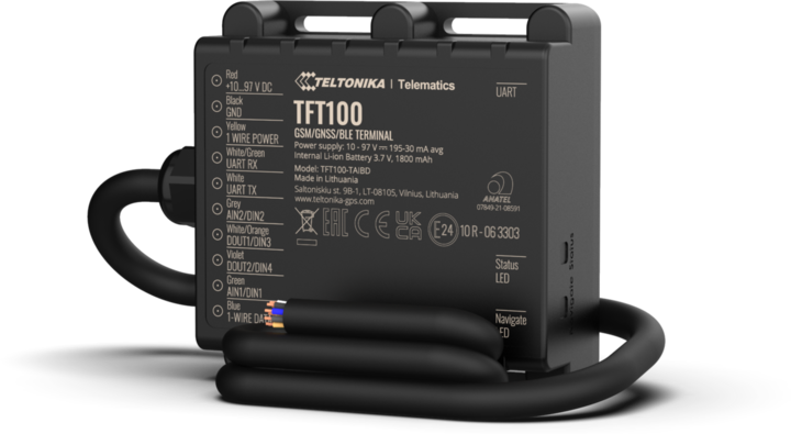 Produktbild Teltonika TFT100TSTAA0 - TFT100 - E-Gabelstapler/E-Scooter Tracker Plus, CAN-Schnittstelle