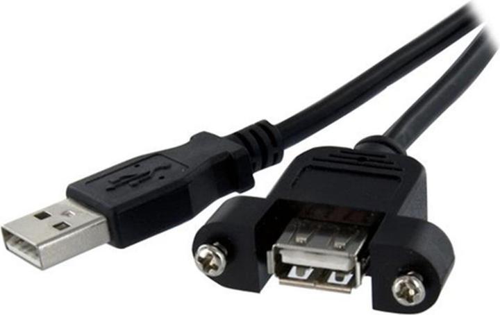Produktbild StarTech 90cm USB A Blendenmontage Kabel Bu/St - USB Verlängerungskabel - Einbaubuchsen Kabel Verlängerung (0.90 m, USB 2.0)
