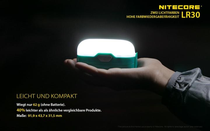 Actual product image Nitecore LR30 Blue