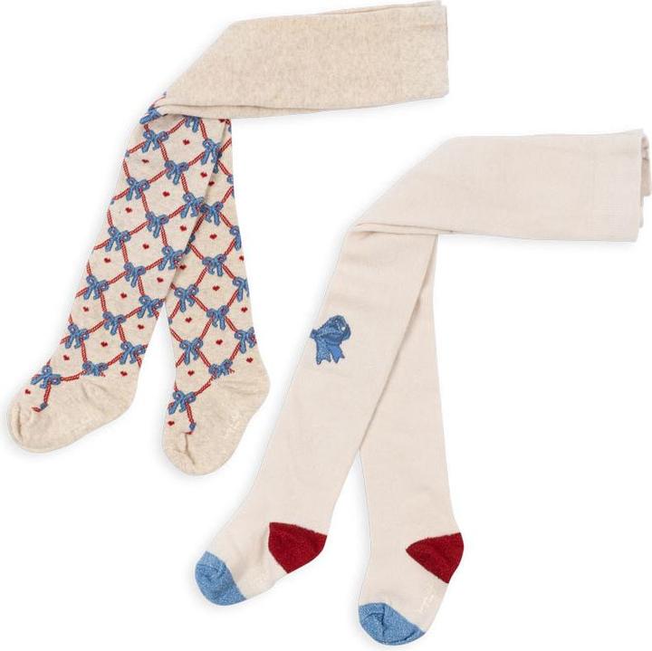 Immagine prodotto Konges Slojd 2Pack collant Jacquard Bow Mix (68/74)