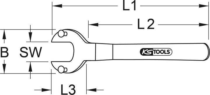 Immagine prodotto KS Tools Chiave BRONZEplus per valvola per autocisterna tipo B 150x90 mm
