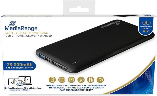 Produktbild MediaRange MR754 (25000 mAh, 18 W, 92 Wh)