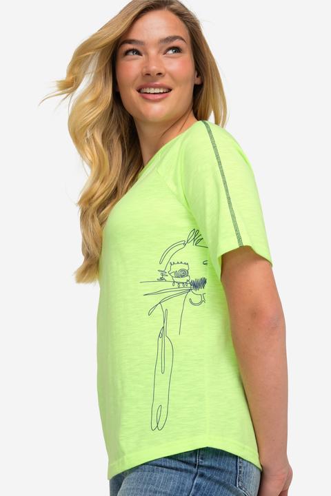 Actual product image Laurasøn Side Seal Print T-Shirt Crew Neck Short Sleeve (S)