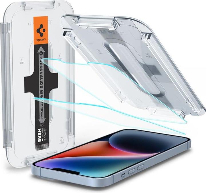 Actual product image Spigen Glas.tR Ez Fit (1 pcs., Apple iPhone 13, Apple iPhone 13 Pro, Apple iPhone 14, Apple iPhone 16e)
