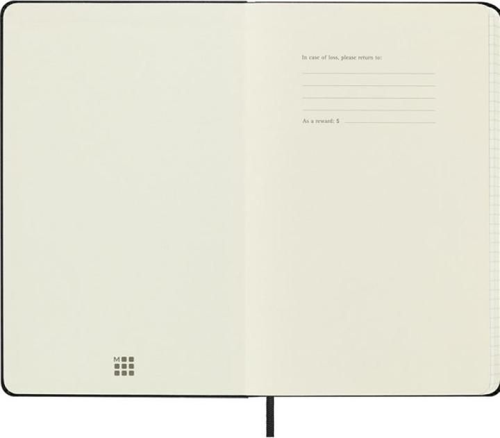 Actual product image Moleskine Notebook Classic Large (A5, Checked, Hardcover)