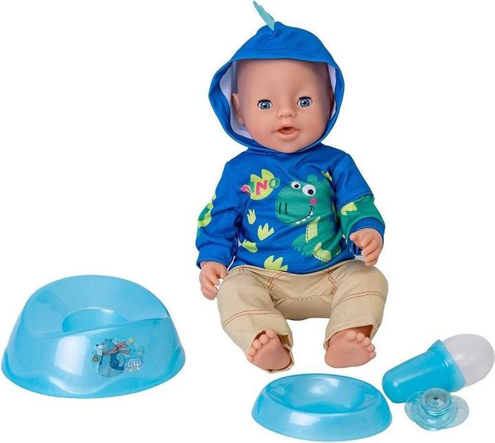 Productafbeelding No Name 45cm babypop met potje en flesje