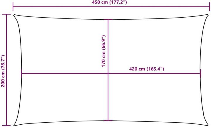 Produktbild vidaXL Sonnensegel (200 x 450 cm)