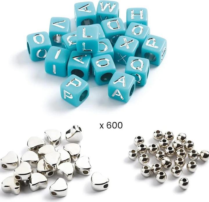 Produktbild Djeco Buchstabenperlen silber