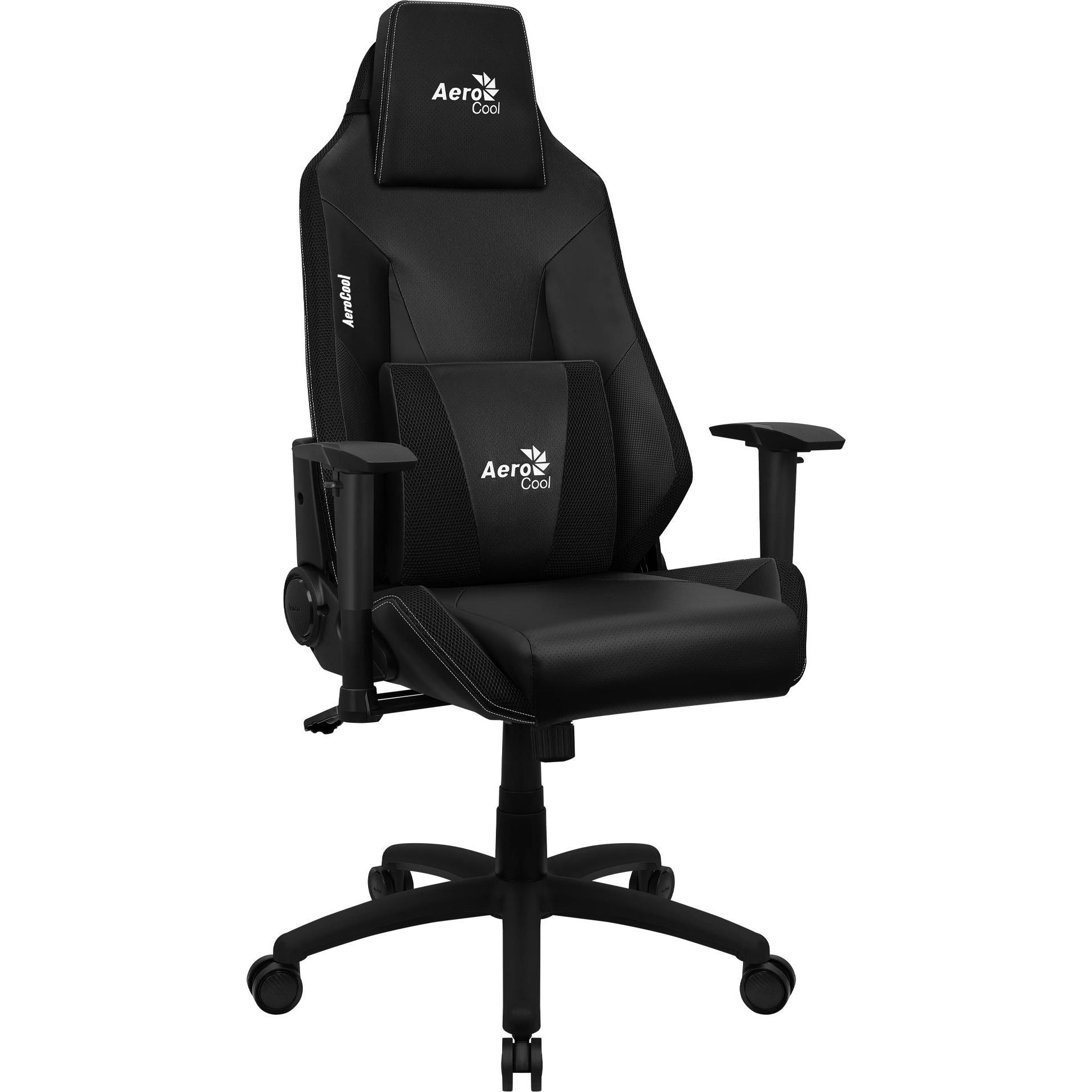 AeroCool Admiral Universal-Gamingstuhl Gepolsterter Sitz, Gaming Stuhl, Schwarz