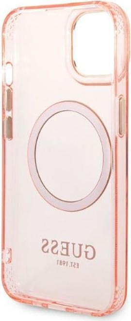 Produktbild Guess Translucent MagSafe Compatible Case für Apple iPhone 14 Plus - pink (Apple iPhone 14 Plus, Apple iPhone 15 Plus)