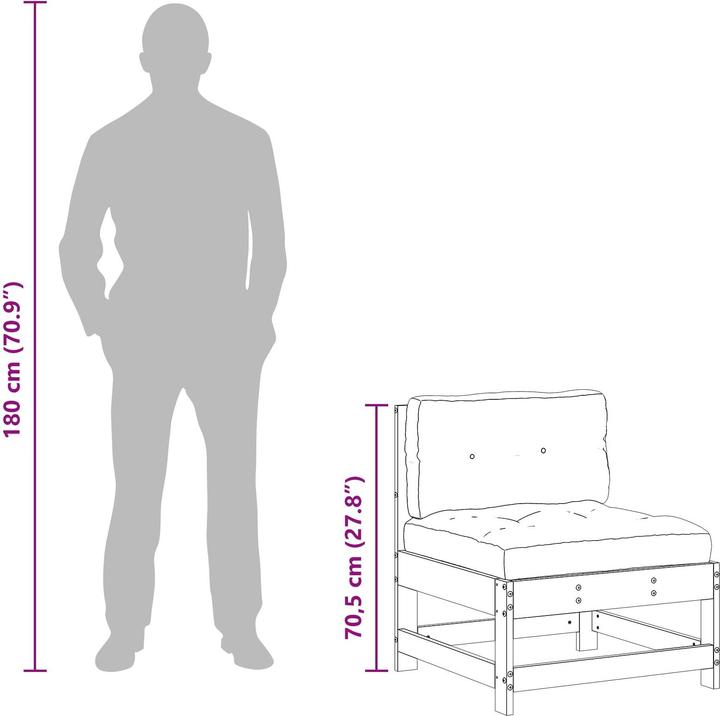 Produktbild vidaXL Outdoor-Sofa