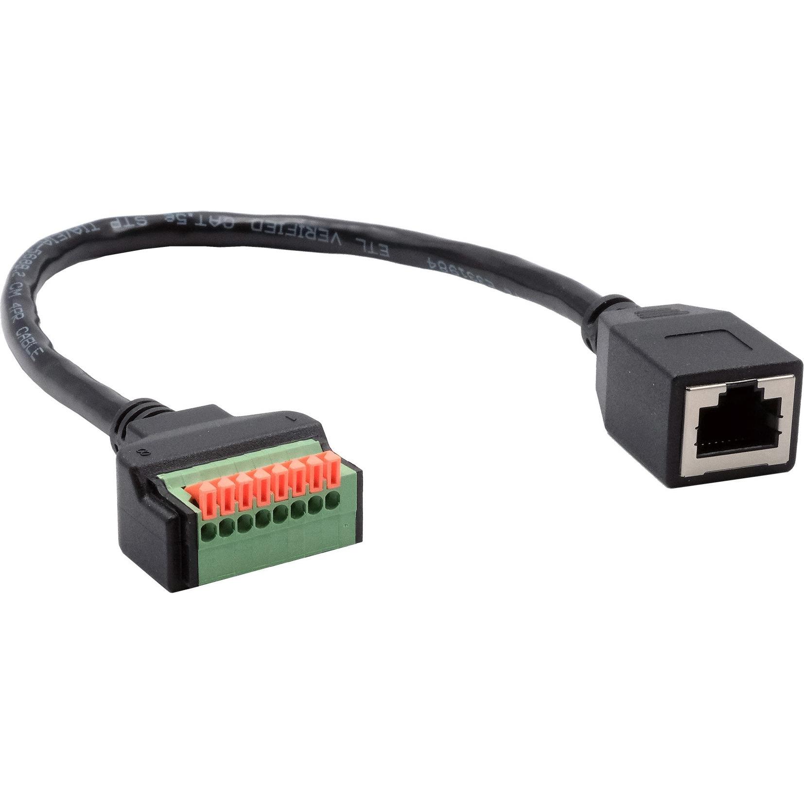 Exsys RJ45 Terminal Block Adapter (20 Pin Terminal Block, 30 cm), Data + Video Adapter