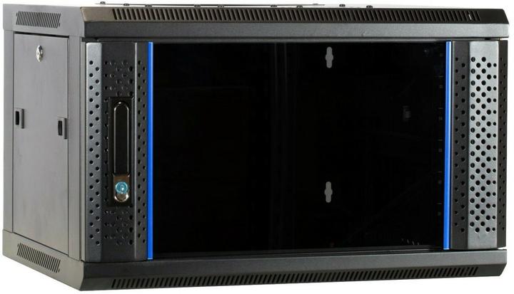 Dsit 6 HE Serverschrank, Wandgehäuse, mit Glastür (BxTxH) 600 x 450 x 367mm (6 HE, 19 Zoll Rack)