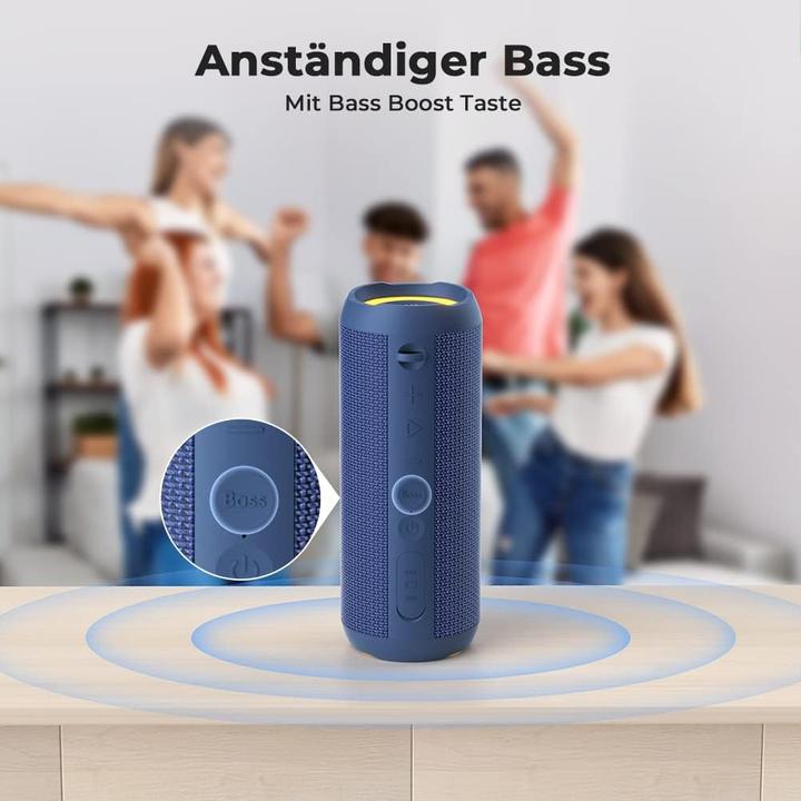 Produktbild Rienok Wasserdichter Bluetooth Lautsprecher mit Licht (30 h, Akkubetrieb)
