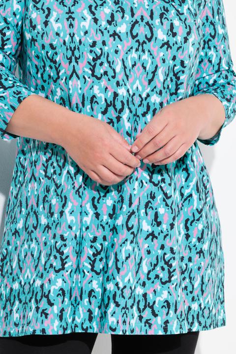 Produktbild Ulla Popken Longshirt, A-Linie, Tunika-Ausschnitt, 3/4-Arm (46, 48)