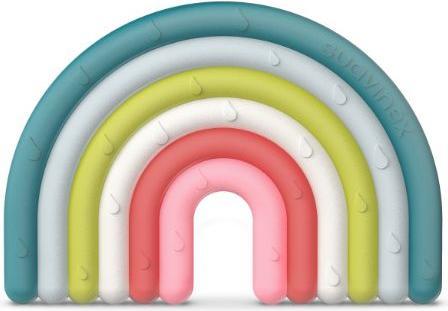 Actual product image Suavinex Beissring Silikon +0M Regenbogen (0 Months)
