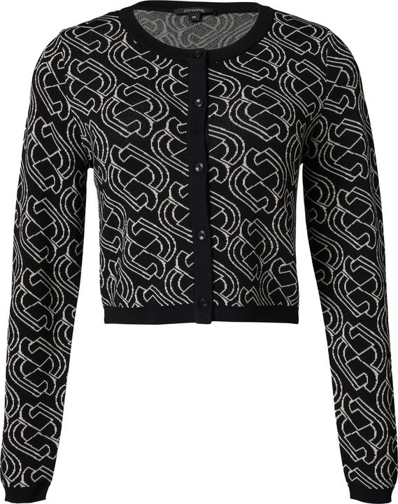 Produktbild Comma Strickjacke Kurzer Feinstrickcardigan mit grafischem Muster (34)