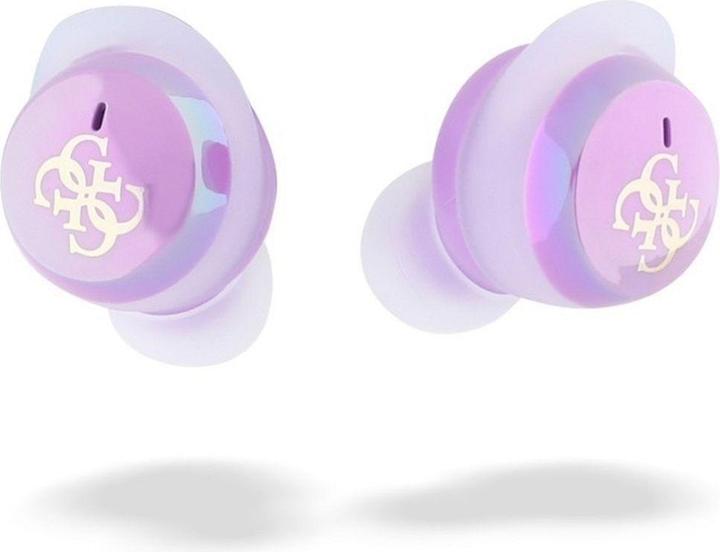 Productafbeelding Guess 4G Logo Mini TWS Draadloze Hoofdtelefoon Bluetooth - Paars (ANC, 24 h, Draadloze)