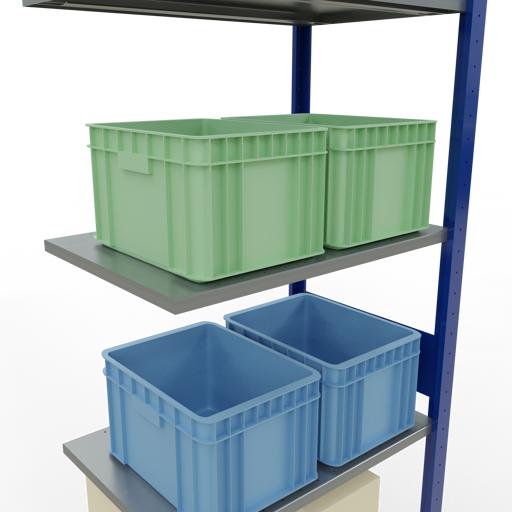 Actual product image Schulte Lagertechnik MULTIplus150 boltless bay system with length bolts