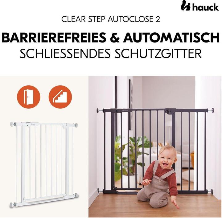 Produktbild Hauck Tür- & Treppenschutzgitter Türschutzgitter Clear Step Autoclose 2 + (75 - 80 cm)