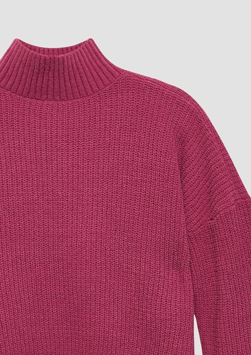 Produktbild s.Oliver Strickpullover Loose Fit Strickpullover mit Stehkragen aus Chenille-Garn (146, 152)