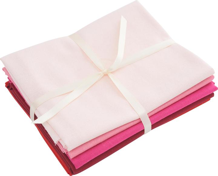 Image du produit Stafil Paquet de tissus Patchy Uni "Rose-Rouge", 5 pièces découpées de 45 x 55 cm chacune