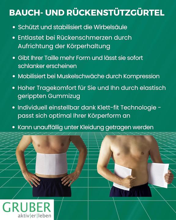 Produktbild Gruber Bauch- und Rückenstützgürtel Slim Gr. 2 (90-110cm) (2)