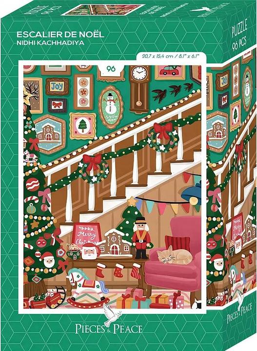 Image du produit Pieces & Peace Mini Puzzle - Escalier de Noël (96 pièces)