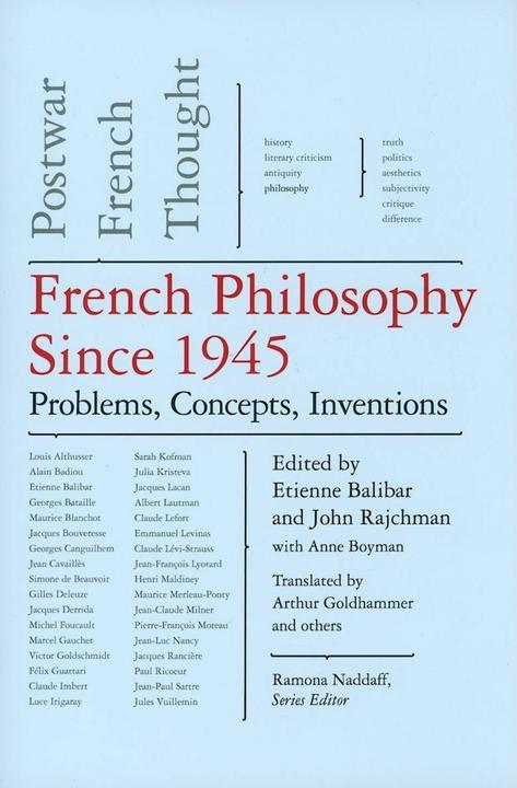 French Philosophy Since 1945 (Englisch, Etienne Balibar, John Rajchman, 2011)