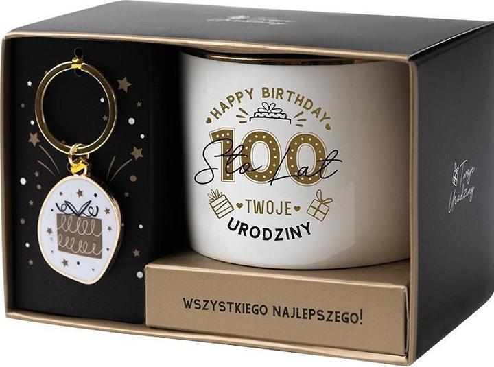 Burga Geschenkset zum 100. Geburtstag, Weiss und Gold (330 ml, 1x)