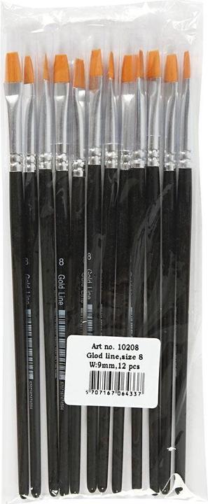 Produktbild Creativ Company Nylonhaarpinsel 8 mm, flach, 12 Stück (8 mm)