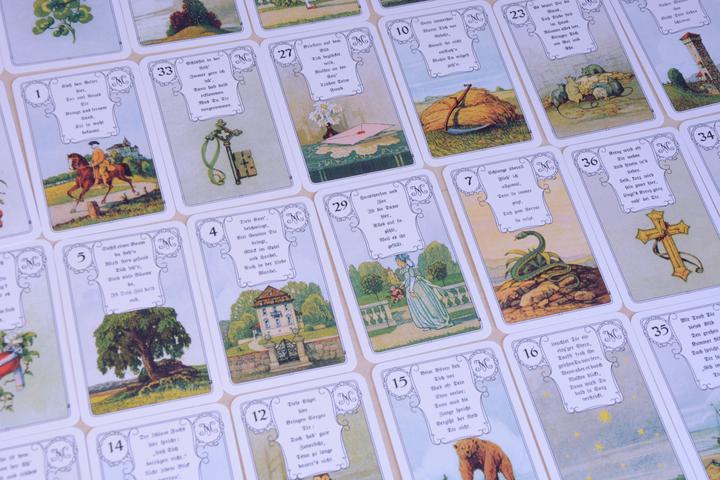 Produktbild Lenormand Orakelkarten - rote Eule (Deutsch)