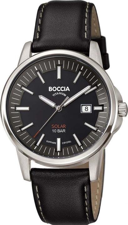 Produktbild Boccia 3643-02 Herrenuhr Solar Titanium 39mm 10ATM (Analoguhr, 42 mm)