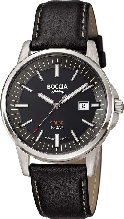 Produktbild Boccia 3643-02 Herrenuhr Solar Titanium 39mm 10ATM (Analoguhr, 39 mm)