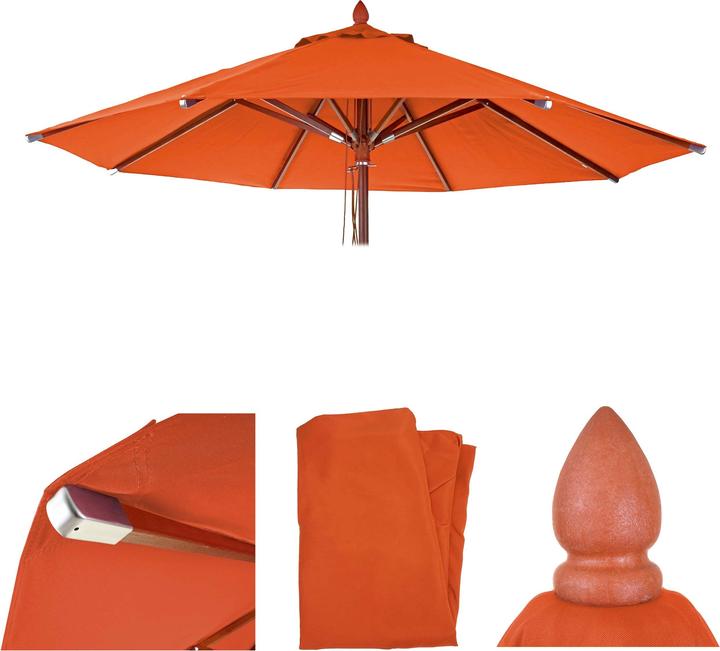 Image du produit Mendler Housse pour parasol gastronomique en bois, housse de parasol de remplacement, ronde Ø4m polyester (4 m)