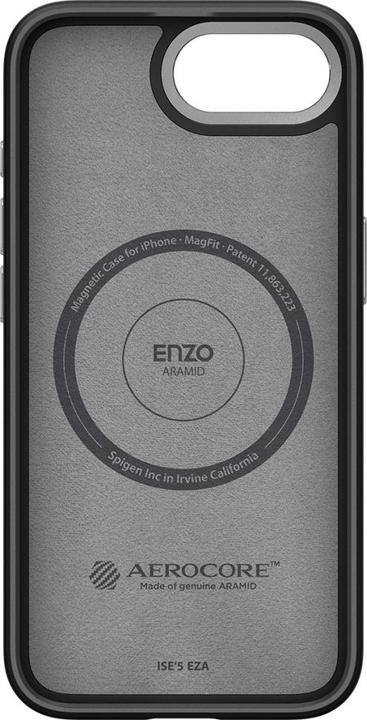Actual product image Spigen Enzo Aramid MagSafe iPhone 16e Case - Black (Apple iPhone 16e)